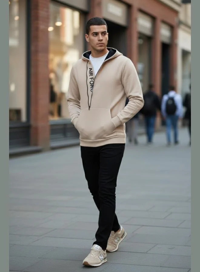 Buratti  Buratti Kangaroo Pocket Zip-Up Hooded Slim Fit Sweatshirt for Men 575707 for Men | Best Price UAE