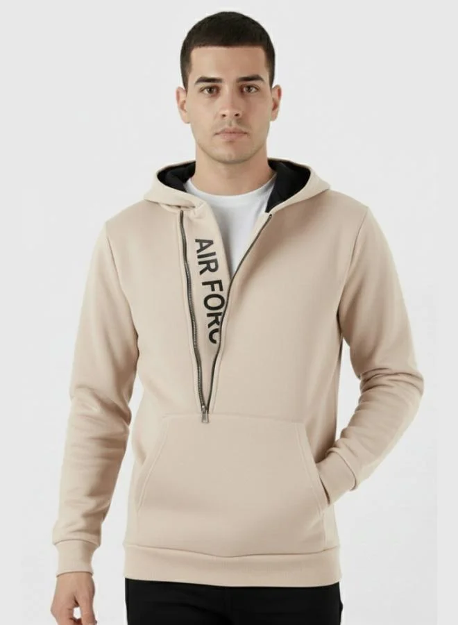 Buratti  Buratti Kangaroo Pocket Zip-Up Hooded Slim Fit Sweatshirt for Men 575707 for Men | Best Price UAE