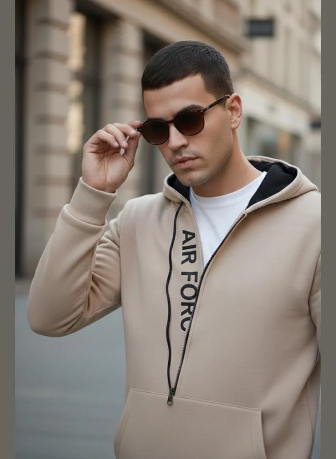 Buratti  Buratti Kangaroo Pocket Zip-Up Hooded Slim Fit Sweatshirt for Men 575707 for Men | Best Price UAE