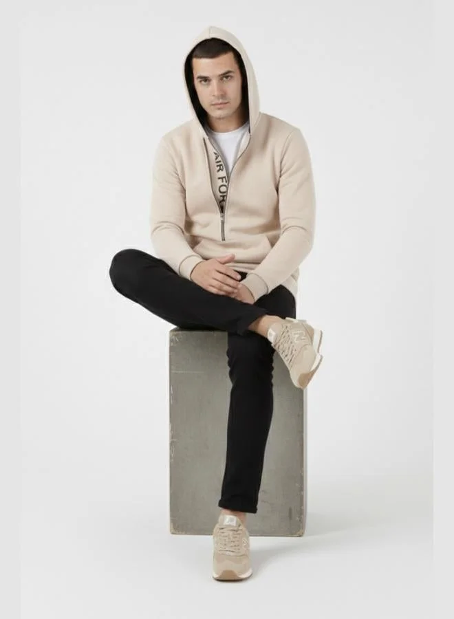 Buratti  Buratti Kangaroo Pocket Zip-Up Hooded Slim Fit Sweatshirt for Men 575707 for Men | Best Price UAE