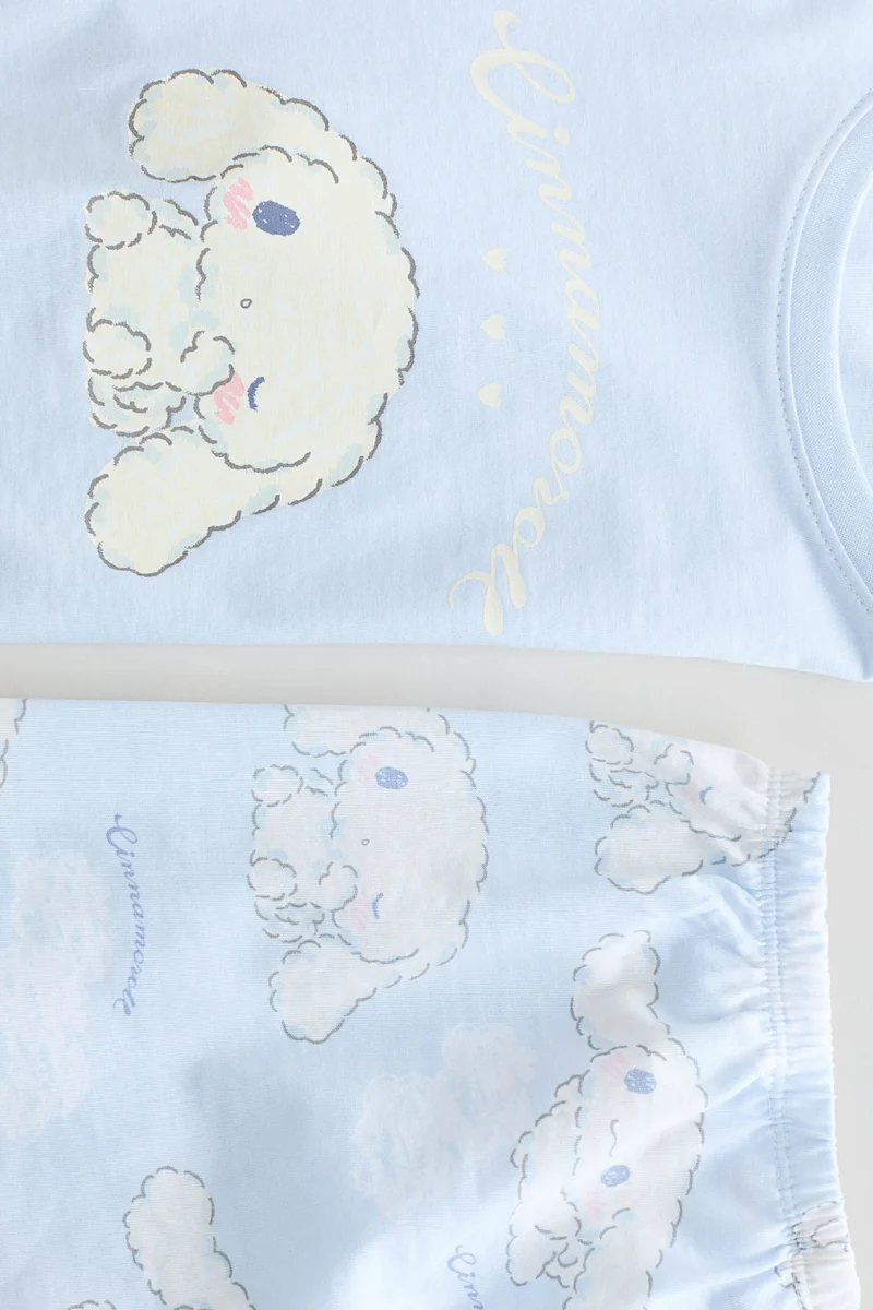 اتش اند ام بيجاما من القطن مزينة بطبعة