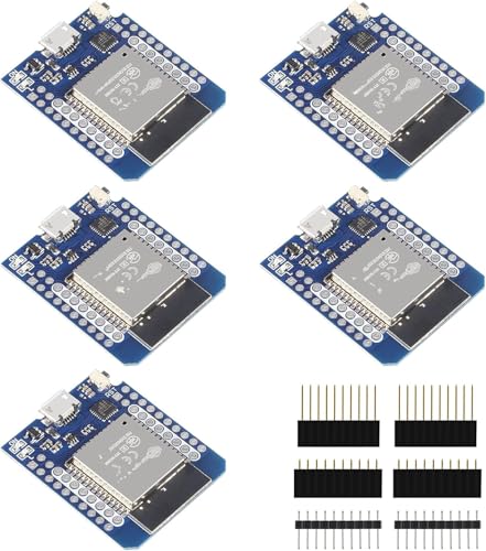 ACEIRMC D1 Mini NodeMCU ESP32 ESP-WROOM-32 WLAN WiFi Bluetooth IoT Development Board 5V Compatible for Arduino (5pcs) - Image 1