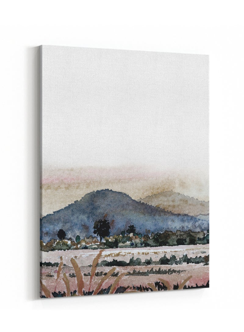 LOWHA Canvas Wall Art Stretched Over Wooden Frame with Mountains Abstract Painting  - Image 4