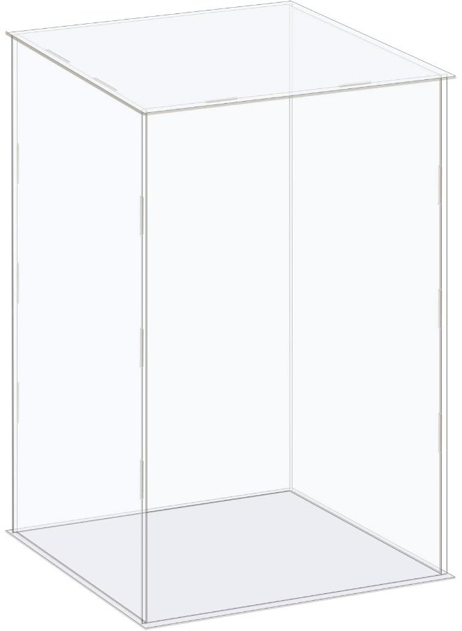 TPGP Acrylic Display Case Box Clear Dustproof Protection Showcase 21X21X36Cm For Collectibles Display - Image 1