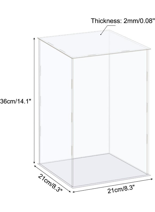 TPGP Acrylic Display Case Box Clear Dustproof Protection Showcase 21X21X36Cm For Collectibles Display - Image 2