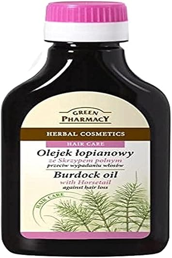 GREEN PHARMACY Natural BurdockRoot Oil with Horsetail for Hair Scalp To Help Reduce Hair Loss Stimulate Hair Growth 100ml - Image 1