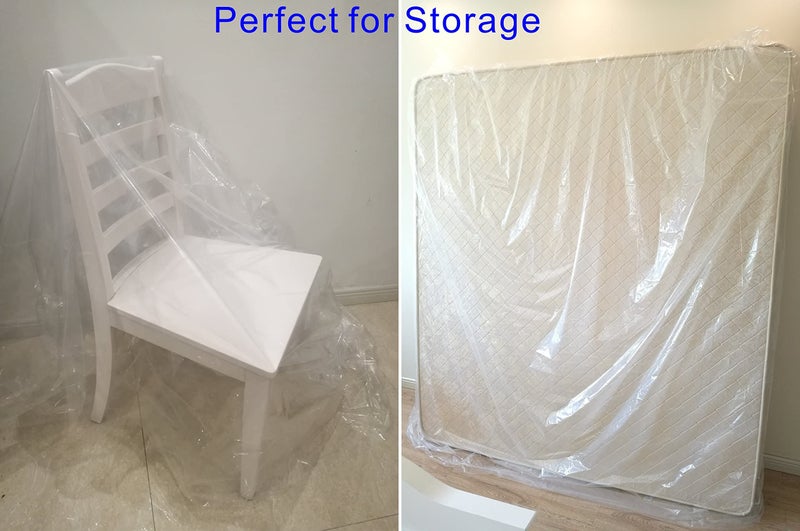 ComfortHome Mattress Bag for Moving and Storage, Twin and Full Size, 2 Pack Clear - Image 5