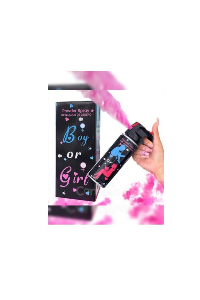 Gender Reveal Powder Spray For Baby Shower In Girl Pink - Image 3