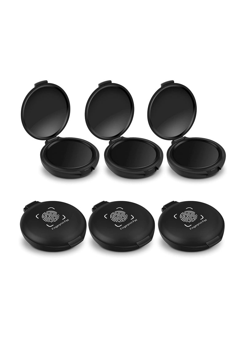 SYOSI - Fingerprint Ink Pads, Thumbprint Ink Pad for Notary Supplies Identification Security Id Fingerprint Cards Fingerprint Black, Without Fading for Office Workers and Business Owners(6 Pack) - Image 1