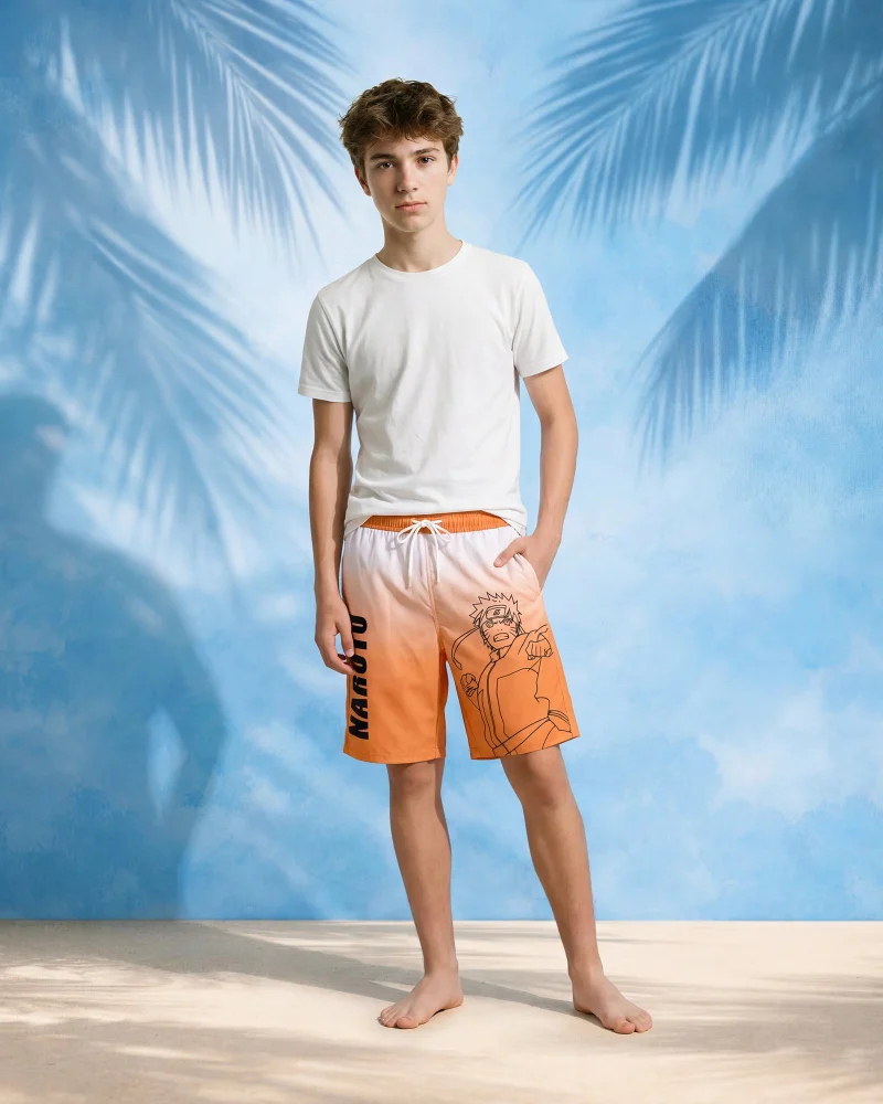 Redtag Senior Boys Naruto Swimwear Shorts