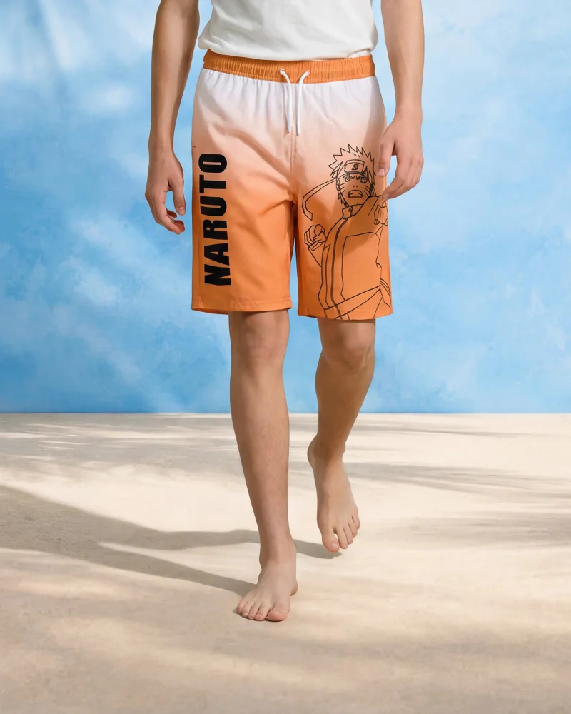 Redtag Senior Boys Naruto Swimwear Shorts