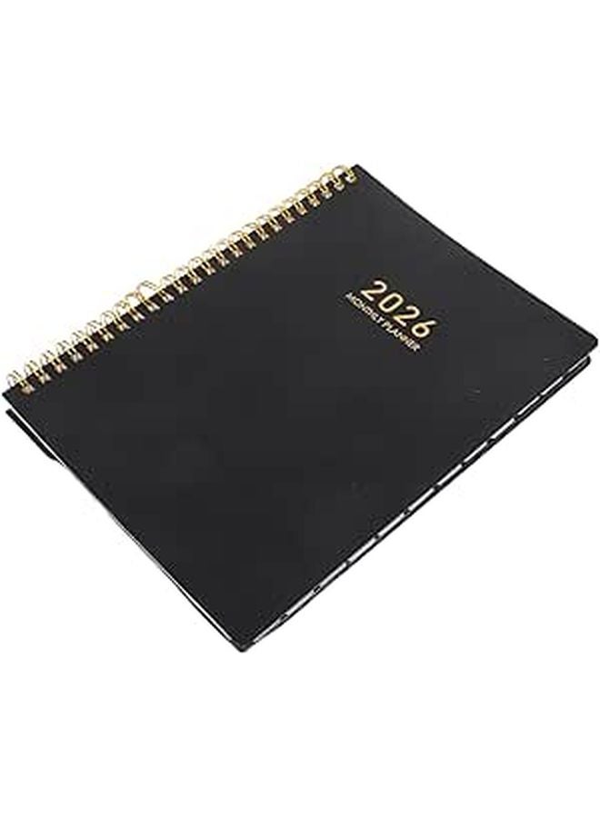 A5 Daily Planner Notebook with Weekly Monthly Calendars Twin Wire Binding - Image 1