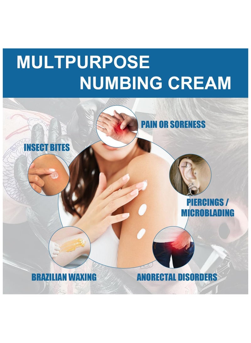 SYOSI Tattoo Numbing Cream, 6-8 Hours Painless Numbing Cream for Tattoos Extra Strength, Long Lasting Painless Tattoo Numbing Cream for Tattoo, Waxing, Microneedling (1.41Oz)  - Image 4