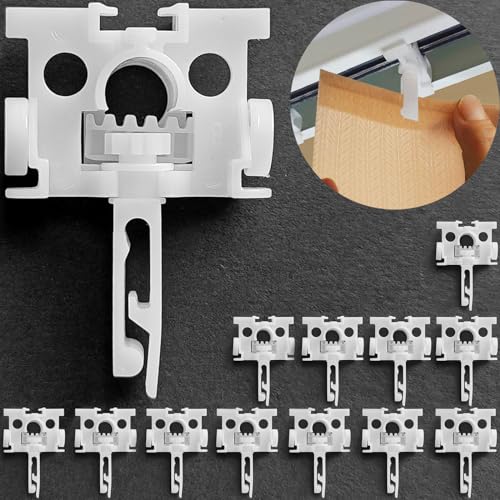 lofrcin Vertical Blind Repair Carrier with Stem and Gear, Vertical Blinds Repair Kit Used for Headrail Vertical Blinds Curtain Accessories（12 PCS） - Image 1