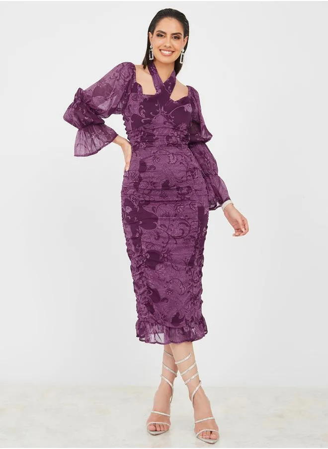ستايلي Floral Ruffle Dress