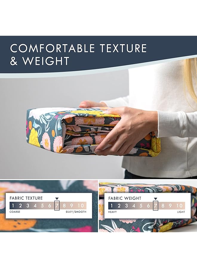 إيروريكس طقم ملاءات كينج من الألياف الدقيقة من Where The Polka Dots Roam - زهور على ملاءات تبريد مقاومة للبقع والتجاعيد لسرير كينج - ملاءات ناعمة من الألياف الدقيقة مسطحة وملائمة بوزن 90 جرامًا للمتر المربع مع 2 كيس وسادة من - Image 4