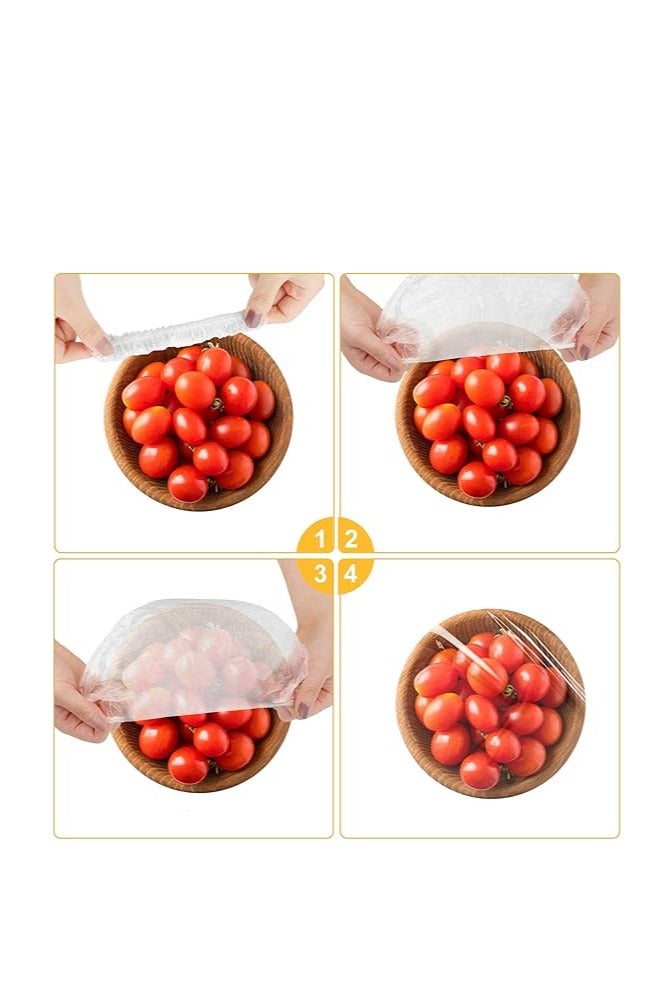 Pack of 200 Food Storage Bags, Plastic Food Covers, Sealing Bags, Food Cover, Elastic Sealing Bags, Reusable Food Cover - Image 2