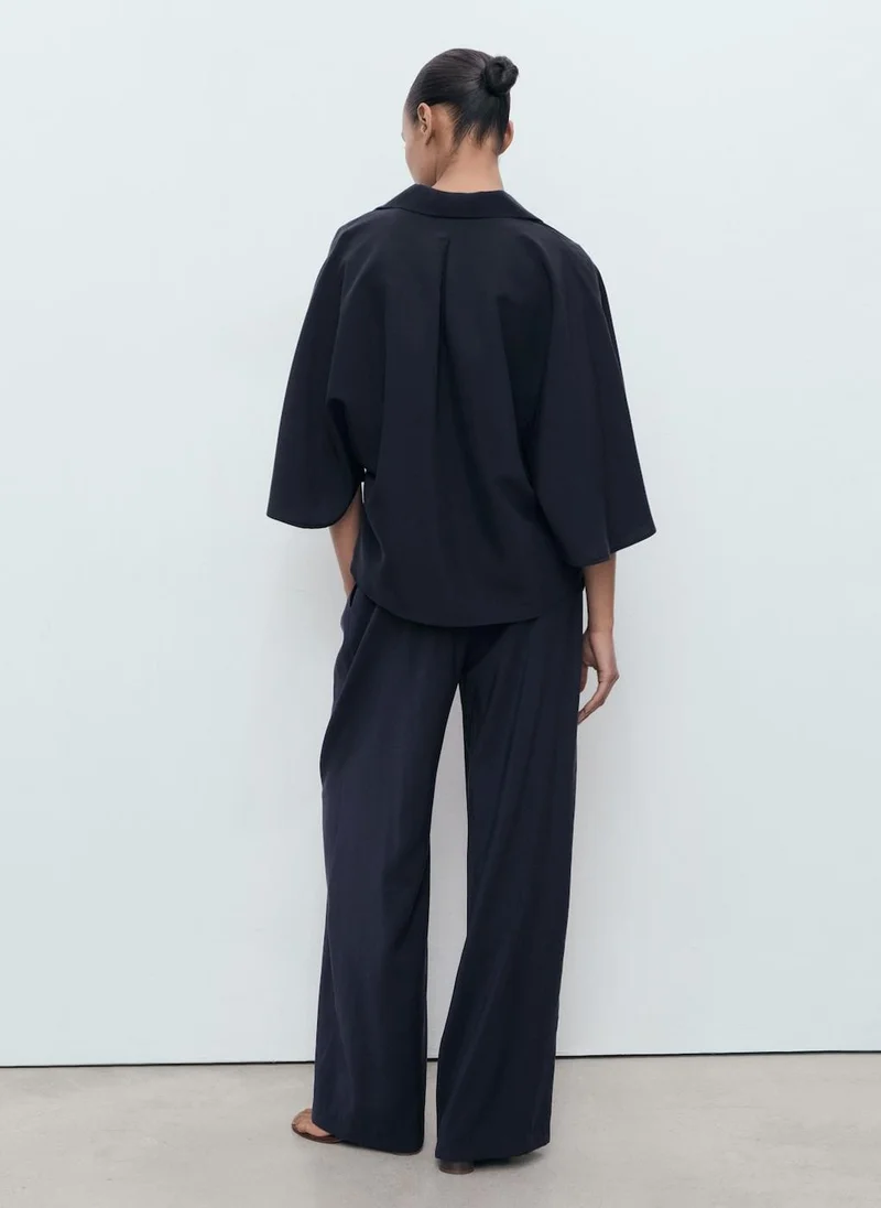 مانجو Straight-fit pleated trousers