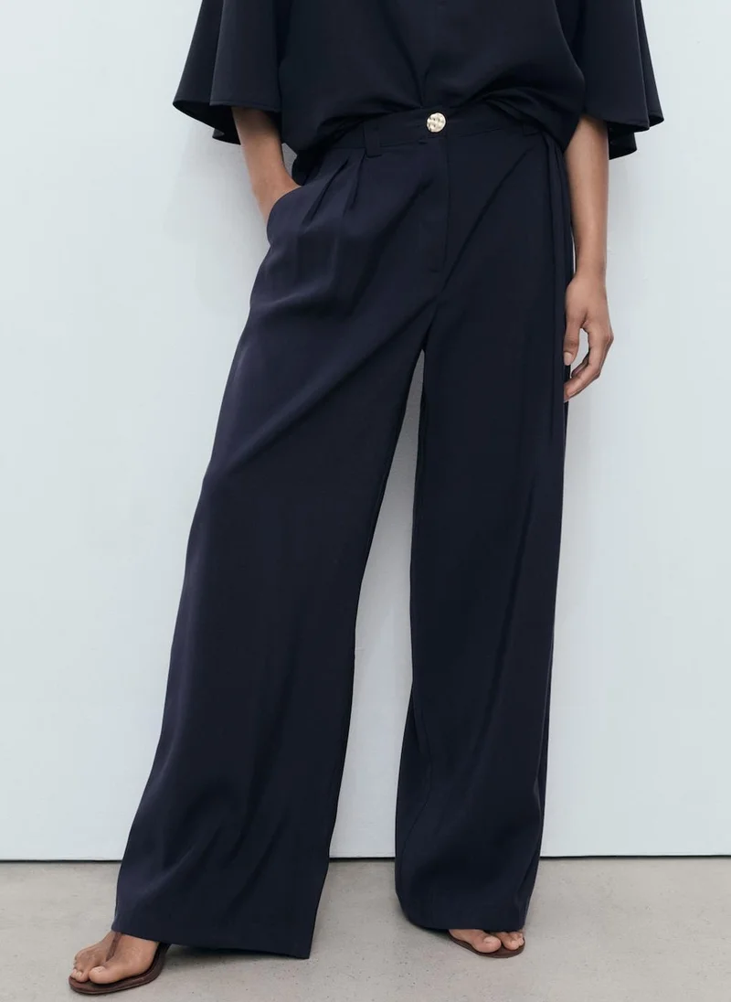 مانجو Straight-fit pleated trousers