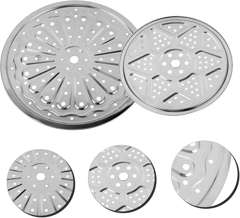 رفوف بخارية من الفولاذ المقاوم للصدأ 2 قطعة ملحق طهي الطعام بالبخار في المطبخ - Image 5