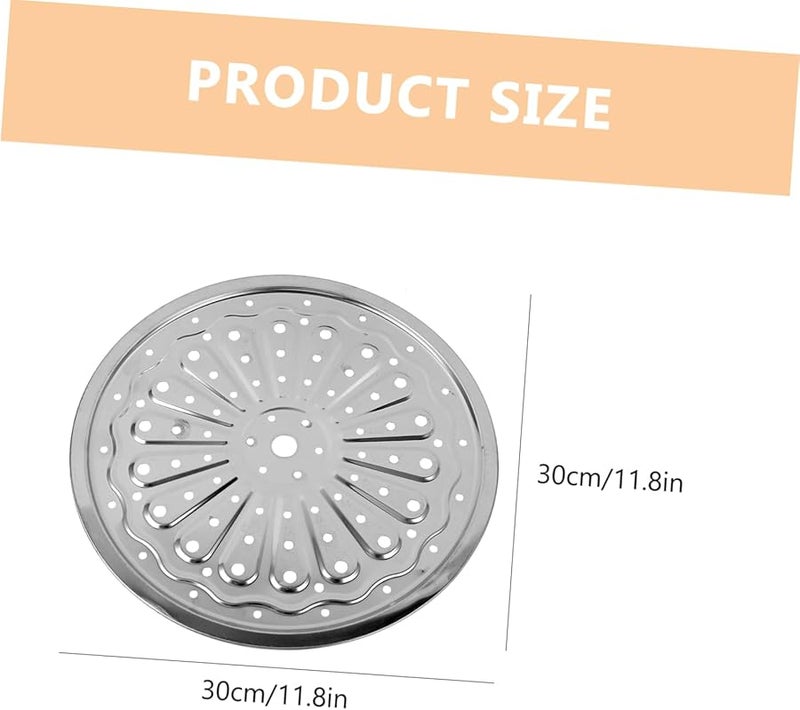 رفوف بخارية من الفولاذ المقاوم للصدأ 2 قطعة ملحق طهي الطعام بالبخار في المطبخ - Image 3