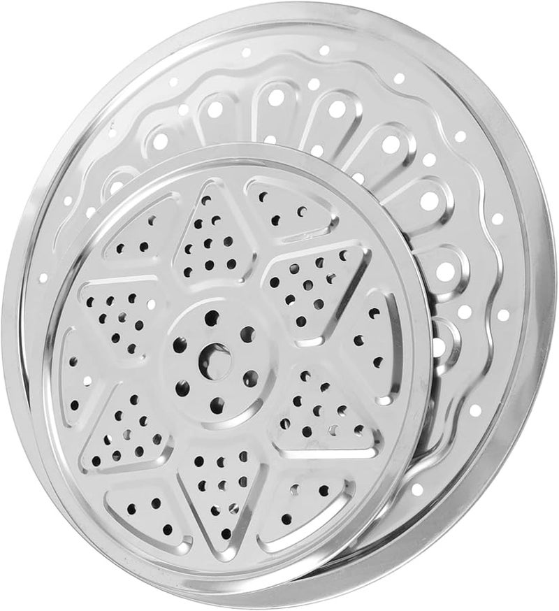 رفوف بخارية من الفولاذ المقاوم للصدأ 2 قطعة ملحق طهي الطعام بالبخار في المطبخ - Image 2