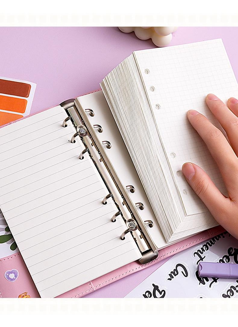 Y&D - A6 Loose Leaf Notebook Macaron Pu Leather Loose Leaf Notebook Cash Budget Ledger - Image 1