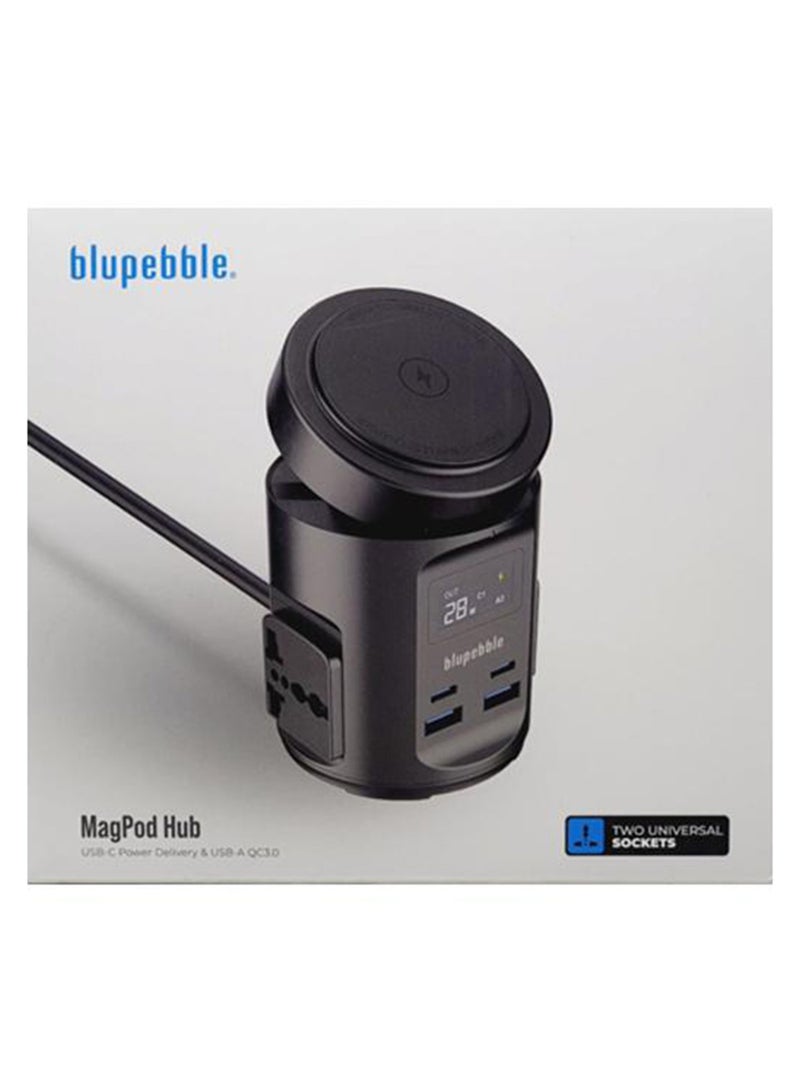 Blupebble Magpod Hub Usb-C Power Delivery And Usb-A Qc3.0 65W Black Bp-Magpodhub-Bk - Image 4
