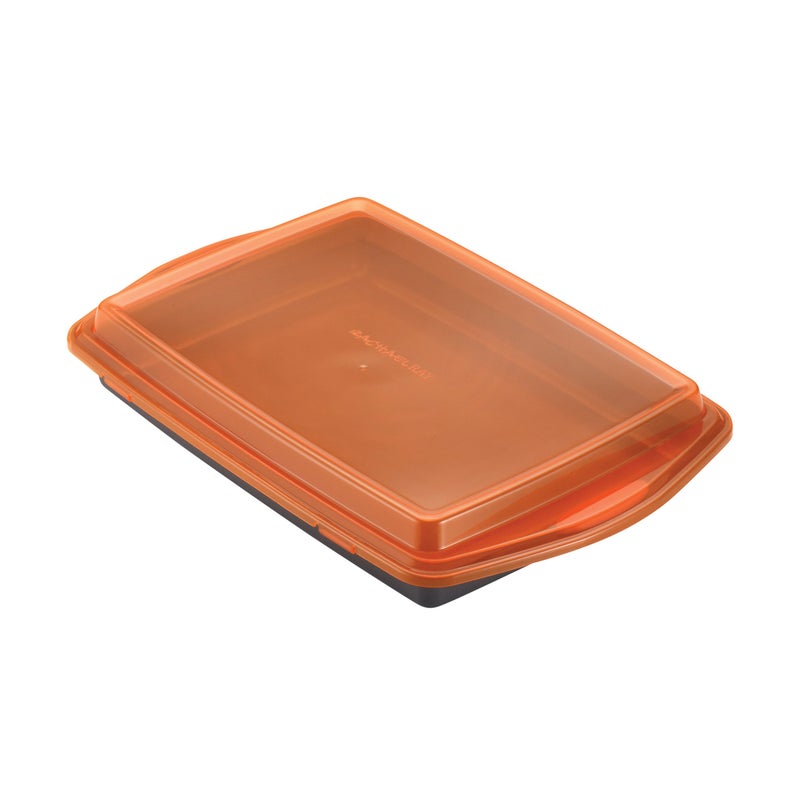 Rachael Ray Bakeware, Nonstick Baking / Cake Pan With Lid and Grips, Rectangle - 9 Inch x 13 Inch, Gray - Image 3
