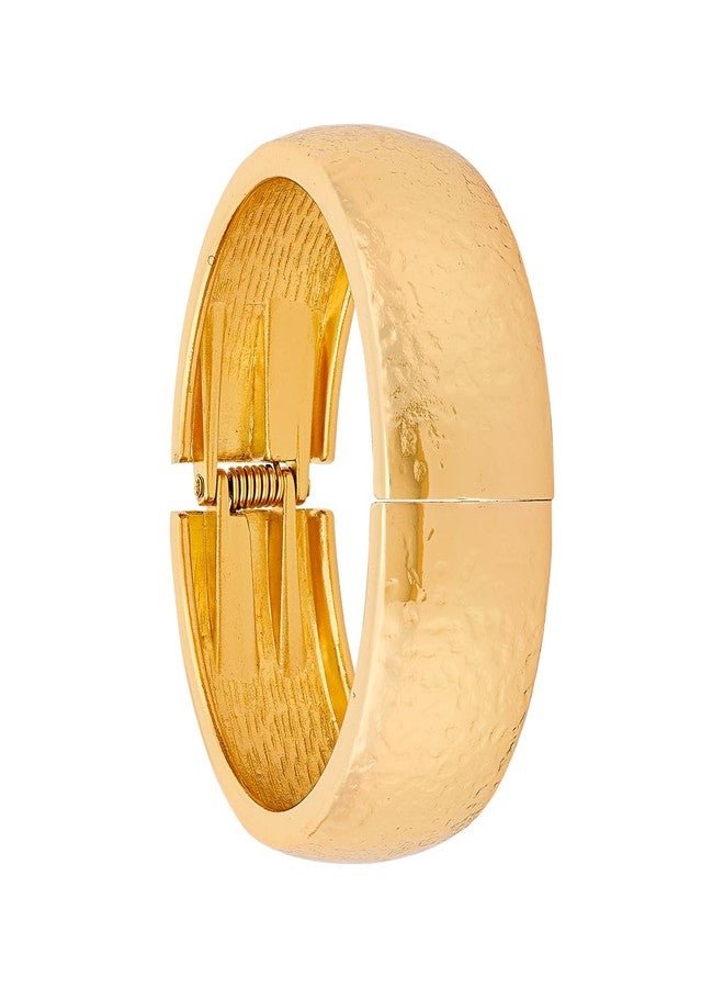 KUSHAL'S Fashion Jewellery Gold Polished Copper Trendy Locking System Kada, Best for Casual Wear & Special Occasion - 455486 - Image 3
