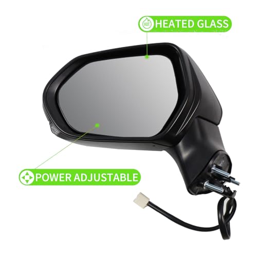 Liizoo Side Mirror for Toyota Camry 2018 2019 2020 2021 2022 2023 2024 Power-6Pins, Left Driver Side Door Mirror,replace for Partslink # TO1320367, Black - Image 3