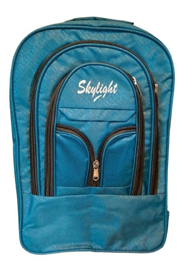 Skylight Backpack with Shining Lite Blue and White Line, Colour Cord Design, for School, College, and Laptop