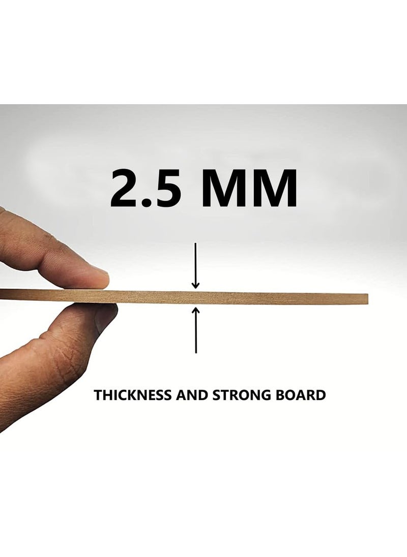 G Gojeeva GOJEEVA Premium Wooden 3X3 Inches Round Shape Matte Finished Pine Board for DIY Art and Craft Plane Wooden Base Round Cutout Board MDF Pine Board Cutout Sheet 3X3 Inches Brown Pack of 6  - Image 3