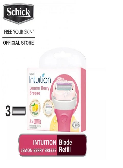 3-Piece Intuition lemon berry breeze Razor Blade Refills  10grams