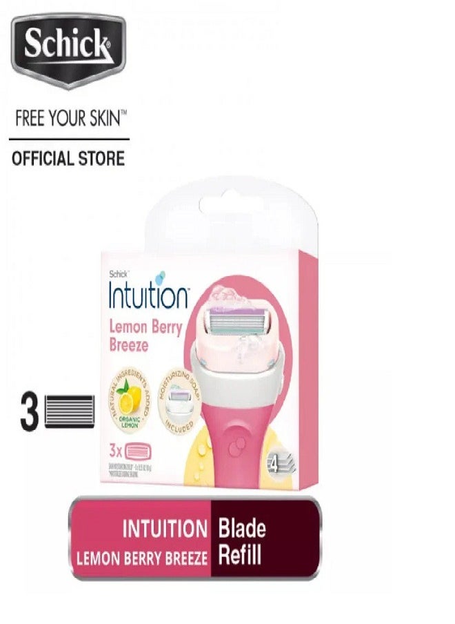 3-Piece Intuition lemon berry breeze Razor Blade Refills  10grams