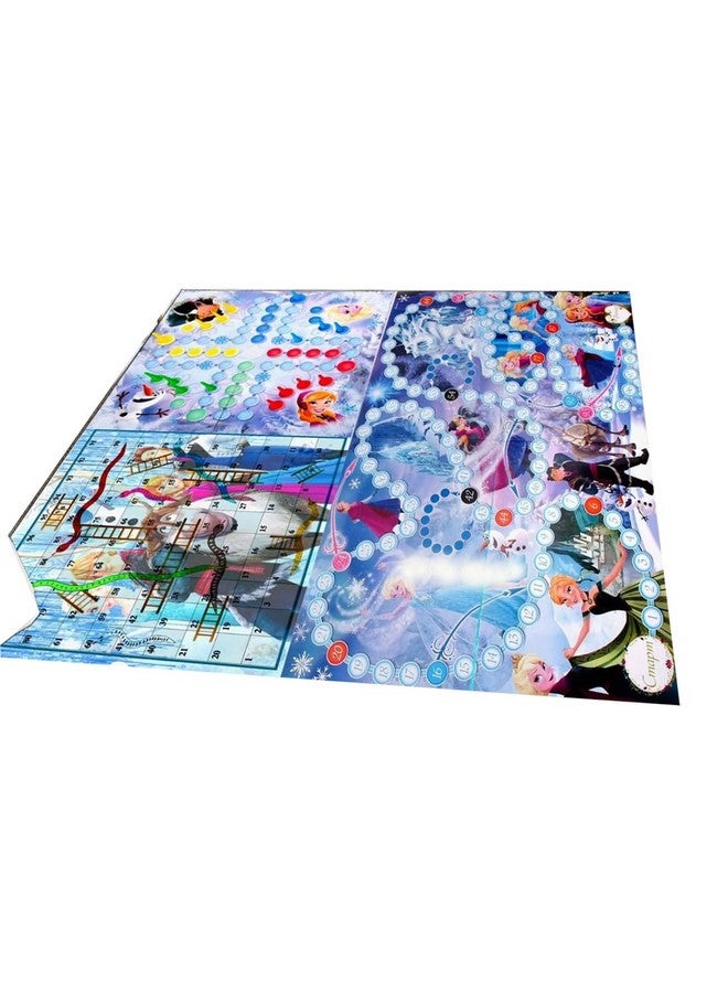 MUREN® Jumbo 3 in 1 Ludo, Snake & Ladder Big Size Reversible Kids Play Mat 54 X 54 Inches with 5 X 5 Inch Dice & Tokens, Anti-Skid Jumbo Family Fun Outdoor/Indoor Activity (Frozen Princess) - Image 5