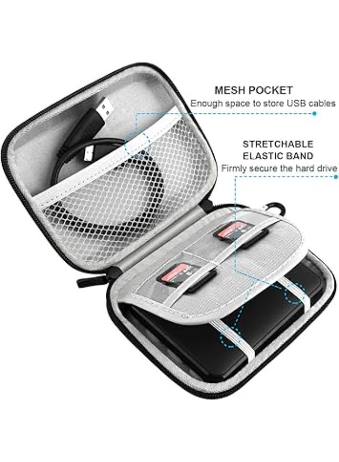 Hard Drive Carrying Case for Seagate Portable/Game Drive for Xbox/Expansion/Ultra Touch Portable External Hard Drive 2.5 inch HDD 1TB 2TB 3TB 4TB 5TB Shockproof Storage Travel Bag, Black - Image 4
