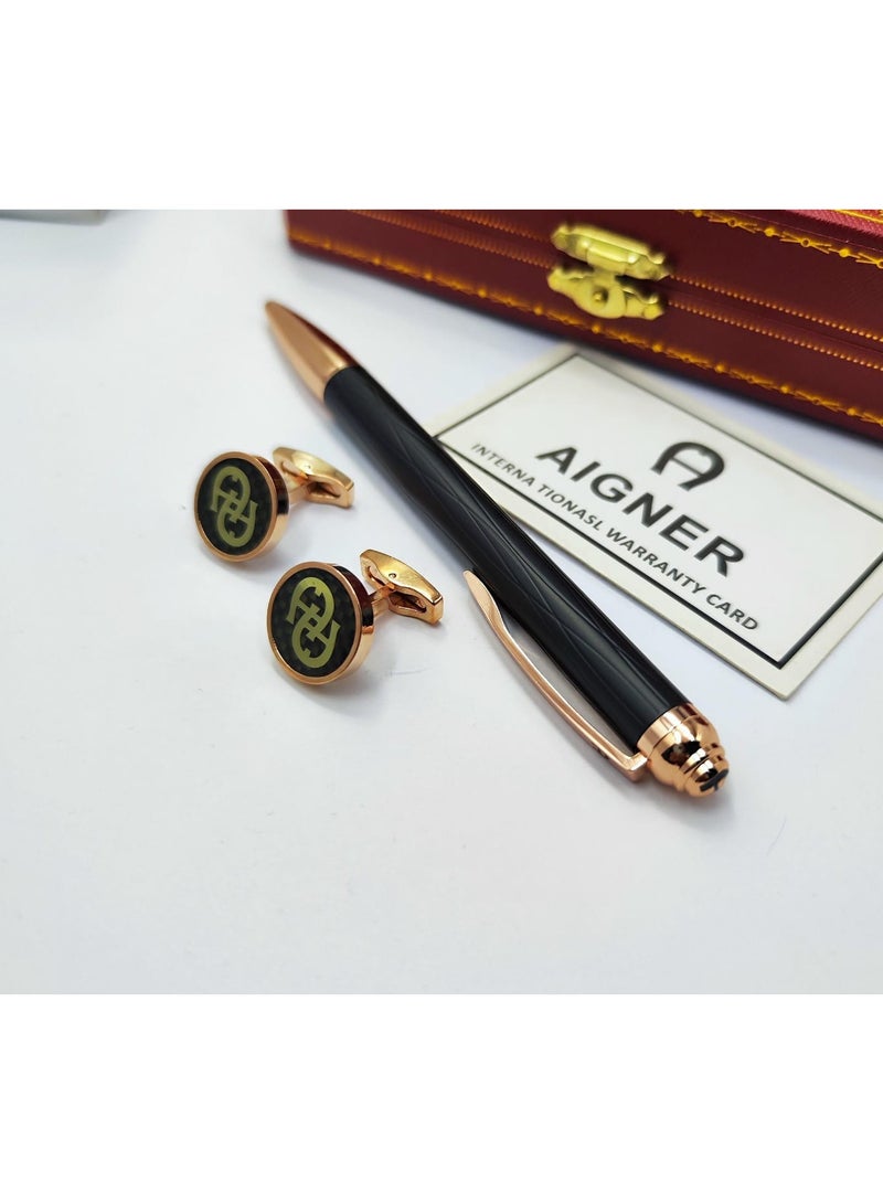 Aigner pen and cufflink