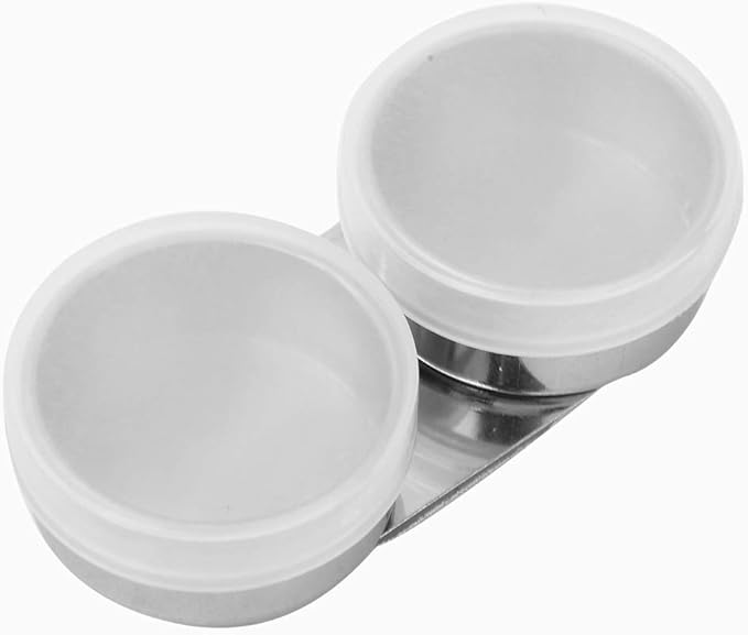 GLOGLOW Oil Painting Cup, Stainless Steel Double Dipper Palette Cup for Outdoor Art Projects Other Art Supplies (Stainless Steel 4) stainless steel 4 - Image 1
