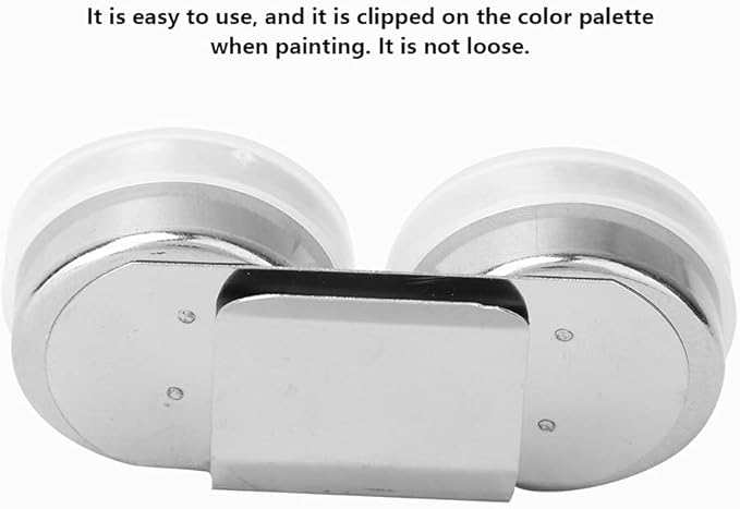GLOGLOW Oil Painting Cup, Stainless Steel Double Dipper Palette Cup for Outdoor Art Projects Other Art Supplies (Stainless Steel 4) stainless steel 4 - Image 3