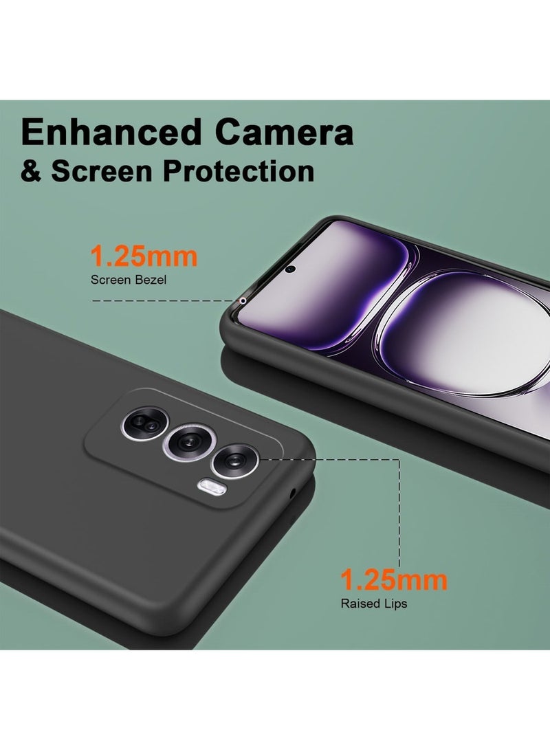 Wtech Oppo Reno12 5G 2024 Premium Liquid Silicone Case Cover Black - Image 4