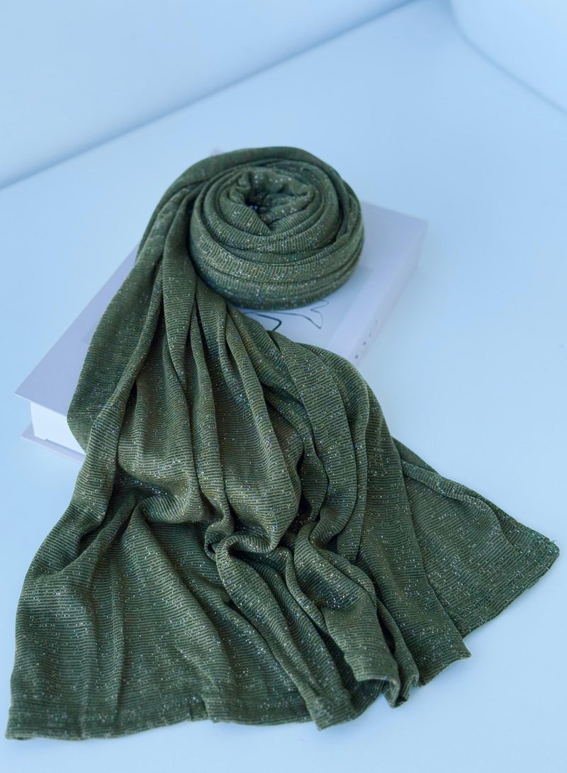 البنت الشرقية شال حجاب قطن كويتي بخطوط ناعمة ولامعة