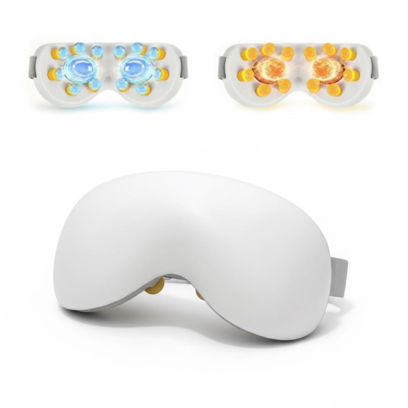 Eye Massager with Heat and Cooling 12 Precision Massage Nodes Bluetooth Music 4 Massage Modes 2400mAh Battery Relaxation for Eye Strain, Dry Eyes, Stress and Headaches - Image 1