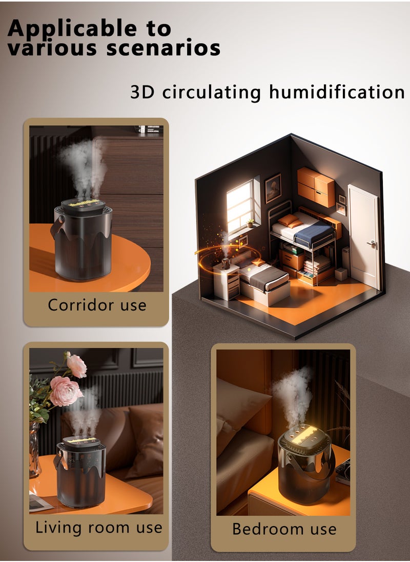 3L High-Performance Ultrasonic Air Humidifier, Low Decibels, Low Energy Consumption, Intelligent Anti-dry Burning System, Air Filter, Cold Mist 3D Circulation Humidification, Baby Cold Mist Humidifier, One-Key Adjustment, Three Sprays of Maximum Haze up to 300ml/h, up to 24 Hours of Continuous Atomization Output, Can Pour Perfume, with Night Light - pzsku/Z77C651C6C60510AA63C2Z/45/1741411295/1228de84-a9d8-401a-be01-605bbafd3e49