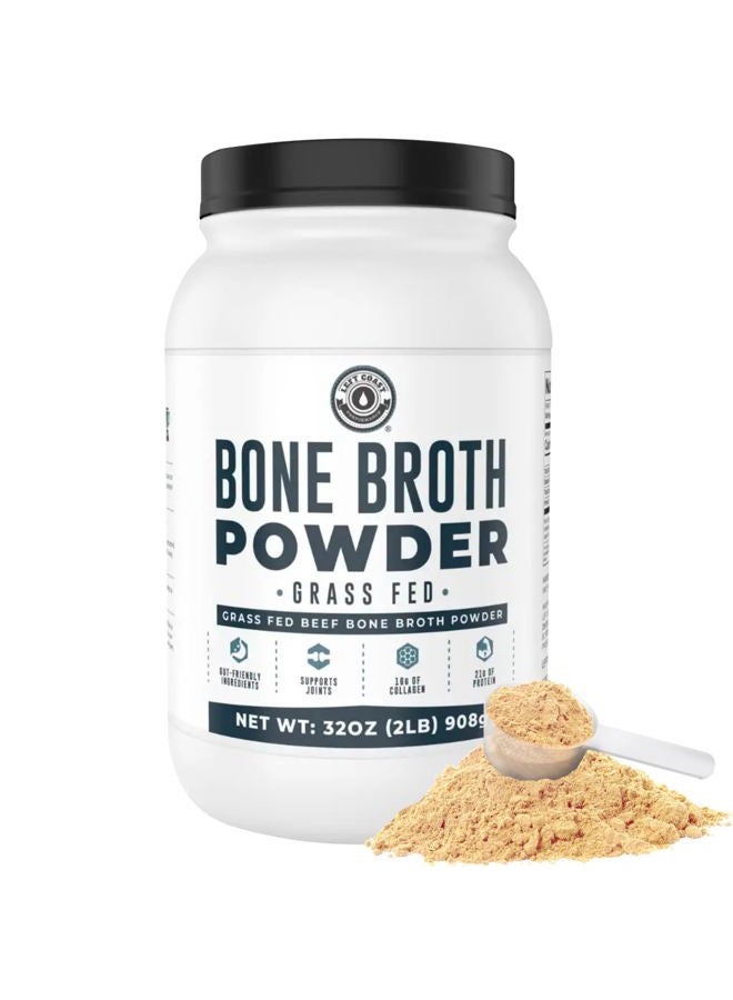 Left Coast Performance Bone Broth Protein Powder – Pure Grass-Fed Beef Bone Broth, Unflavored with Natural Collagen, Glucosamine & Gelatin – Paleo & Keto-Friendly, Non-GMO, Dairy-Free for Gut Health & Joint Support 32oz - Image 1