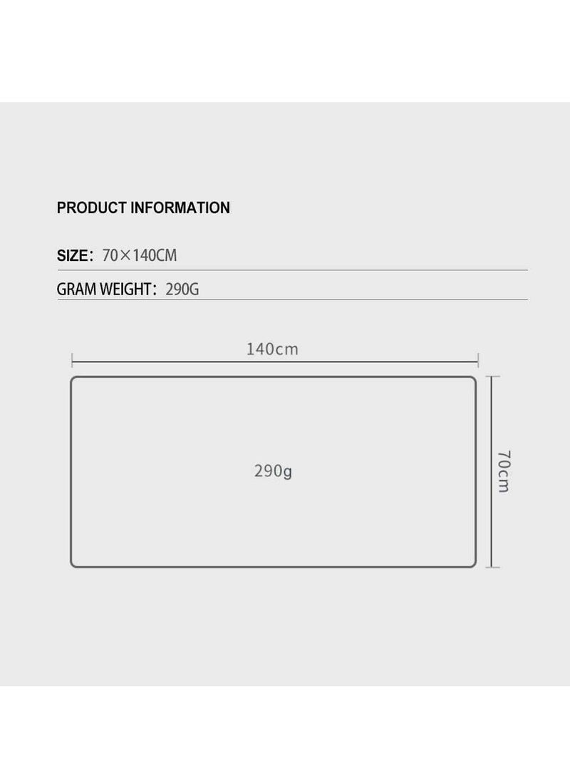 DUNISO Bath Towel Bathroom Soft And Fluffy Towel, Household Large Towel, Lightweight Soft And Absorbent Gym Pool Towel Grey Stripes (70*140 cm) - Image 3