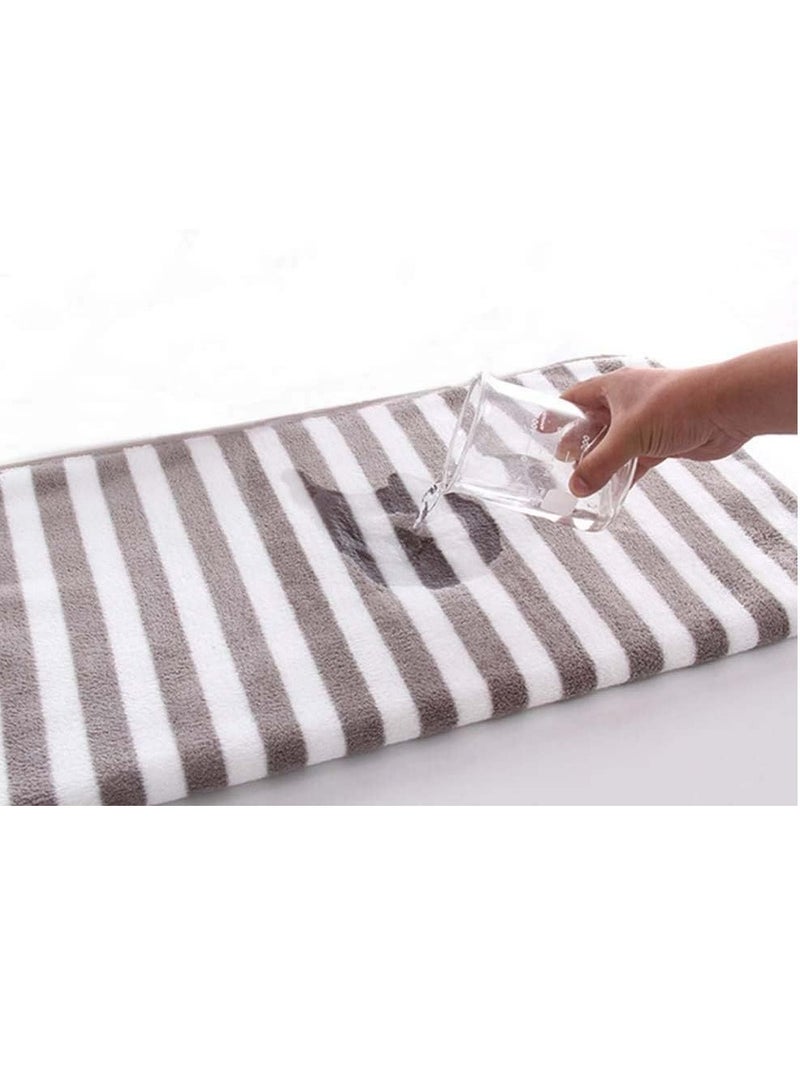 DUNISO Bath Towel Bathroom Soft And Fluffy Towel, Household Large Towel, Lightweight Soft And Absorbent Gym Pool Towel Grey Stripes (70*140 cm) - Image 5