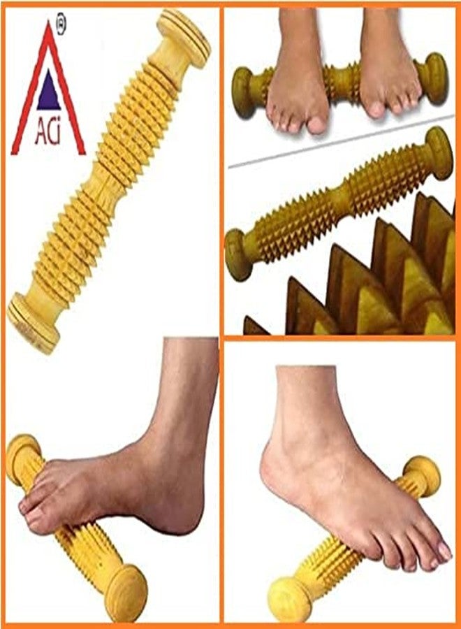 اسي مجموعة أدوات العلاج بالضغط: أسطوانة خشبية للقدمين، وبساط مغناطيسي لتخفيف التوتر. - Image 3