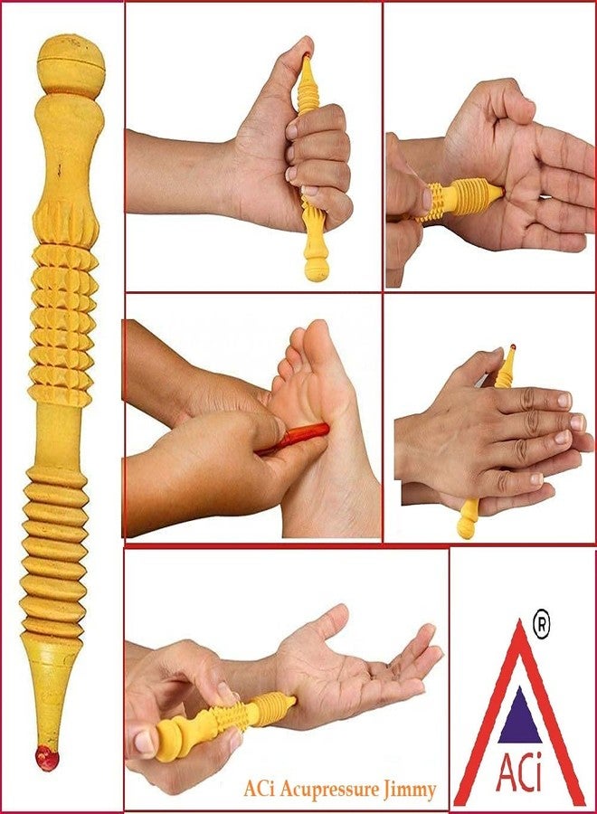 اسي مجموعة أدوات العلاج بالضغط: أسطوانة خشبية للقدمين، وبساط مغناطيسي لتخفيف التوتر. - Image 4