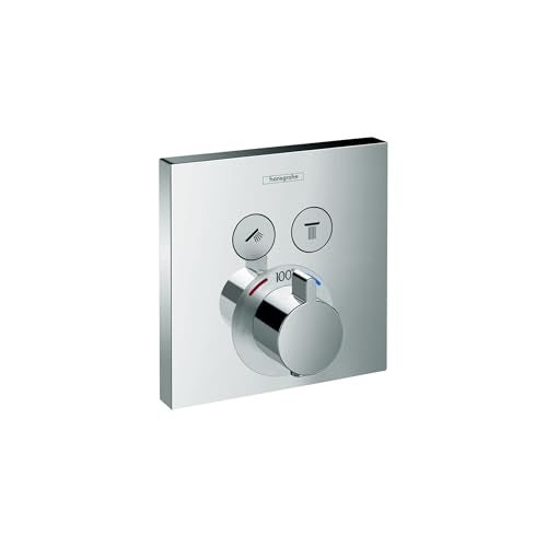 Hansgrohe صنبور دش هانسغروه شاور سيلكت الحديث مع تحكم في درجة الحرارة ومحول بالكروم، 15763001 - Image 5